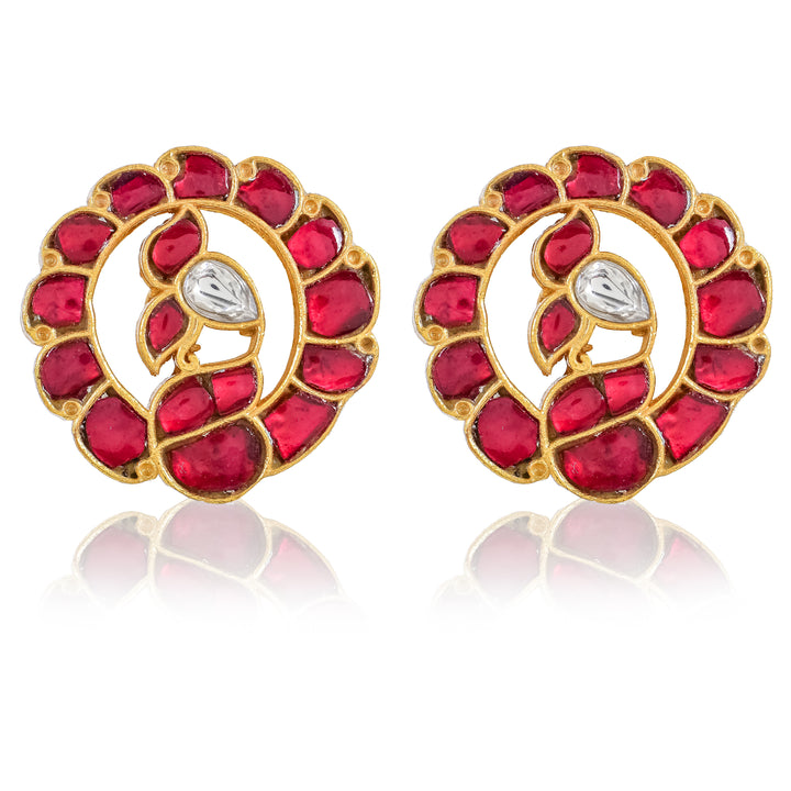 Fusion Petals Kundan Earrings