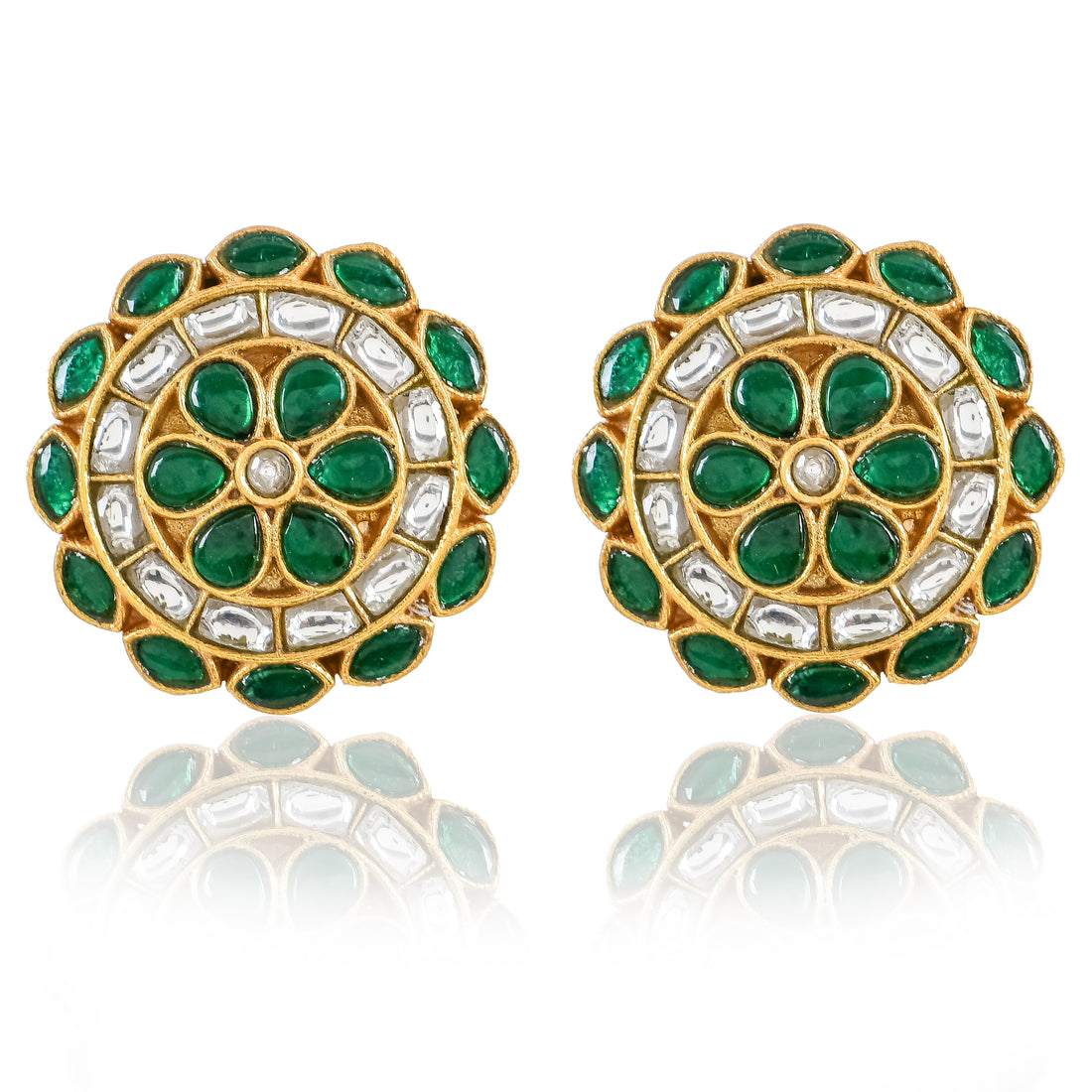 Sunshine Flower Kundan Earrings