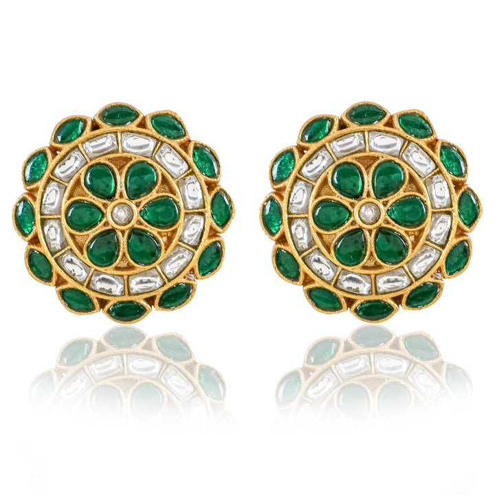 Sunshine Flower Kundan Earrings