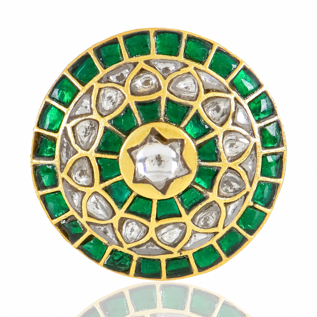 Green Aura Adjustable Ring