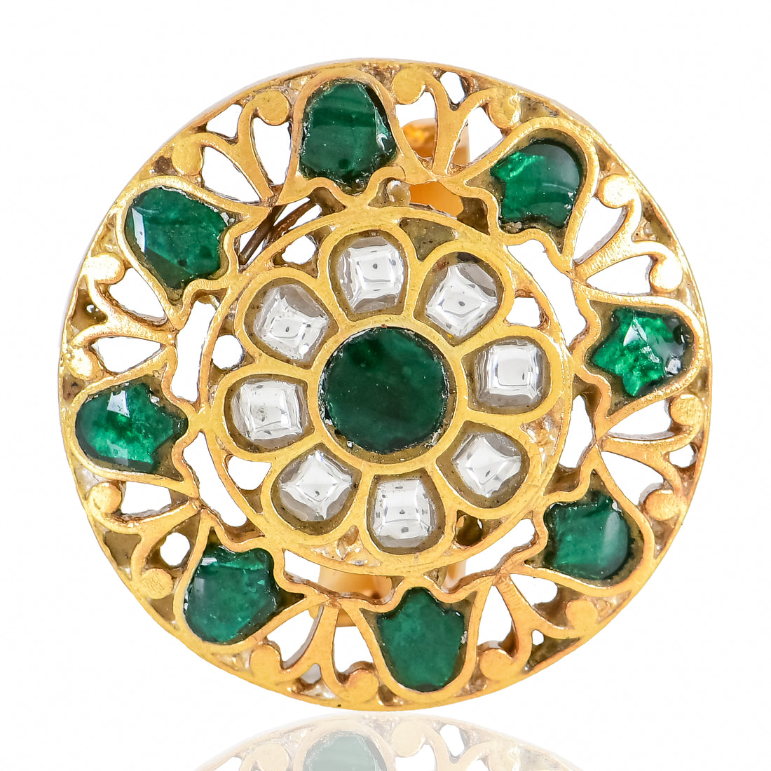 Regal Green Glow Adjustable Ring