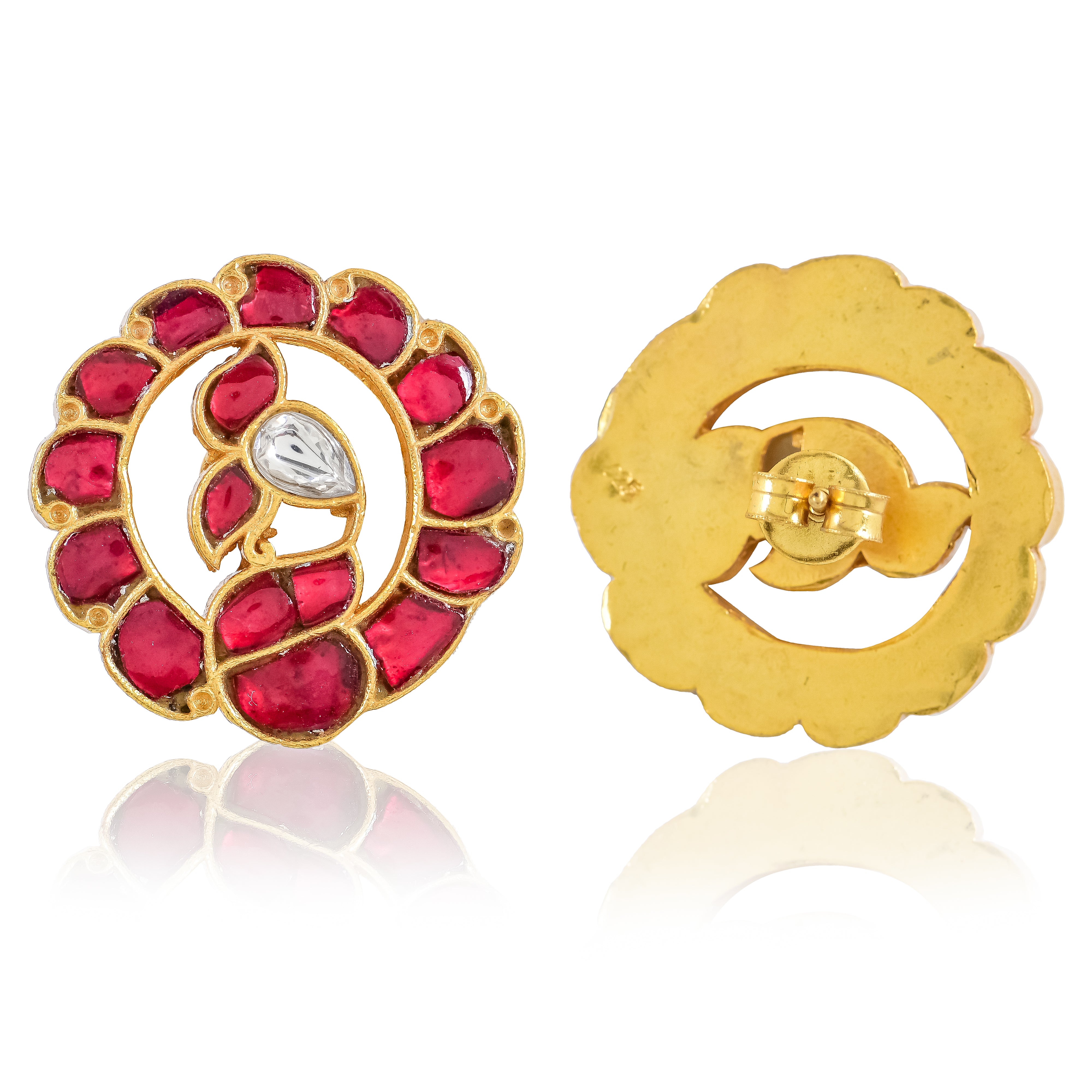 Fusion Petals Kundan Earrings