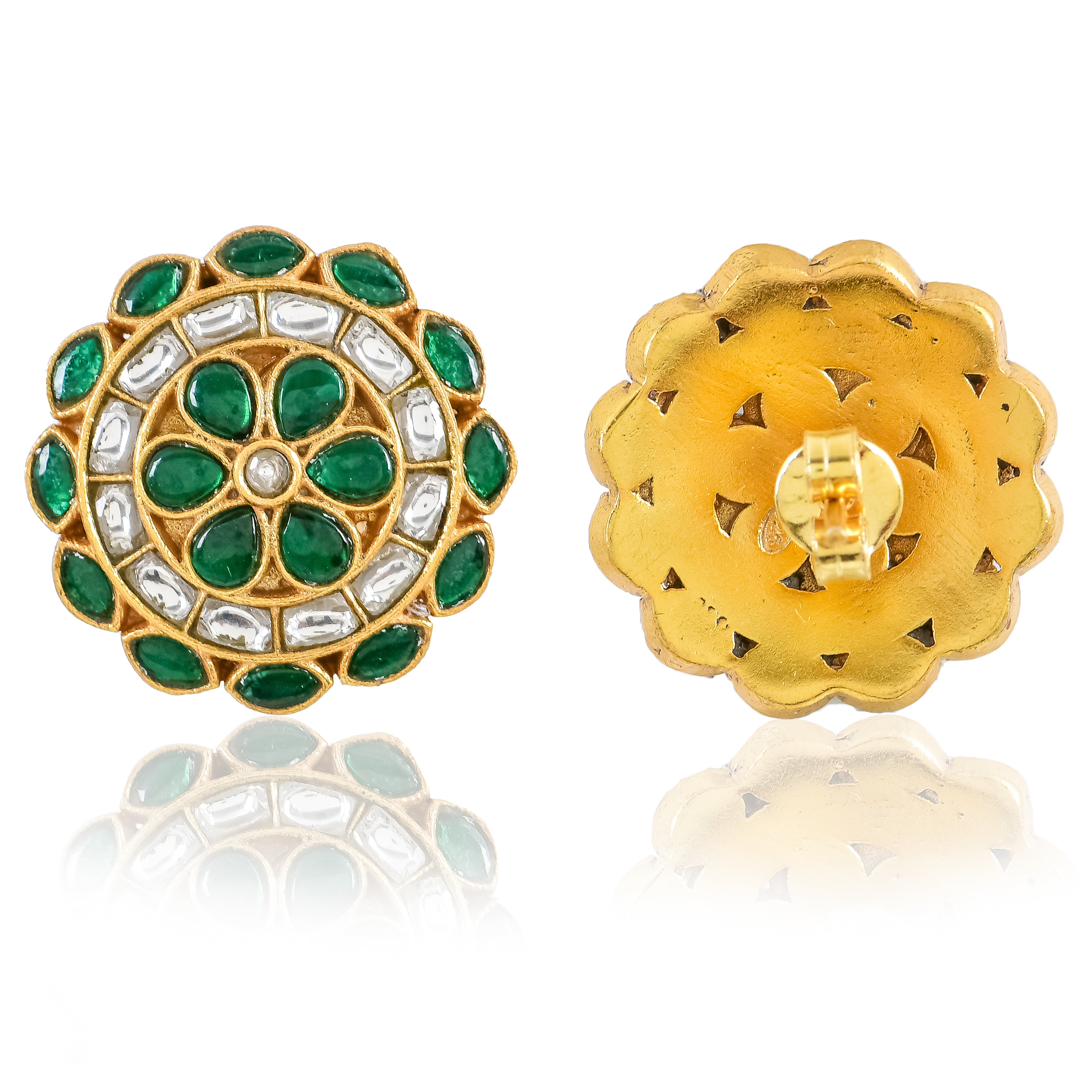 Sunshine Flower Kundan Earrings