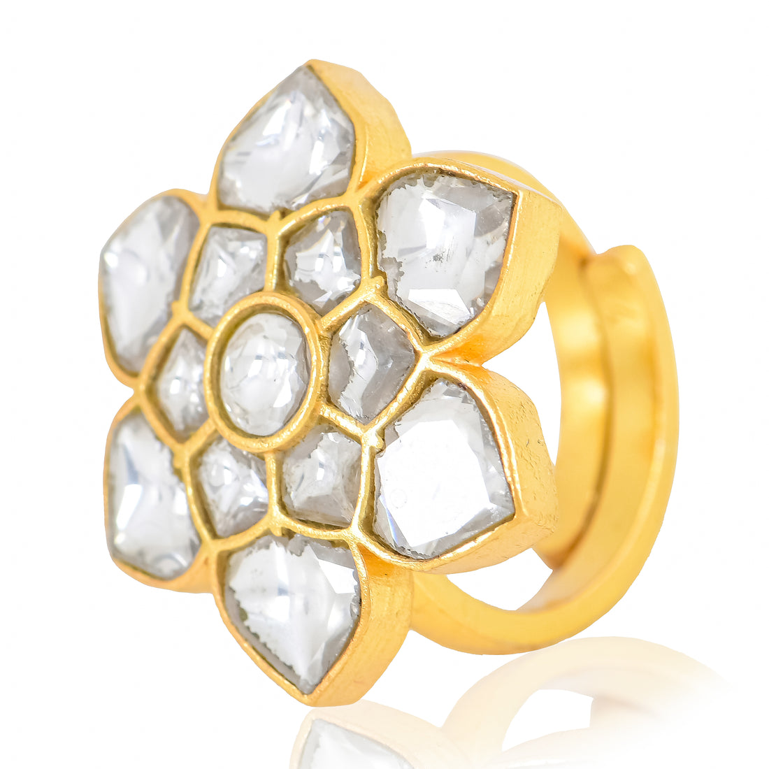 White Aura Adjustable Ring