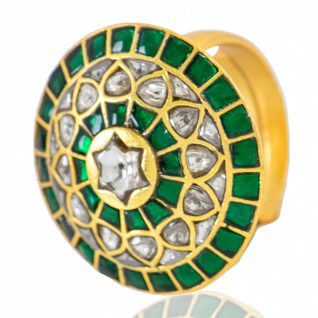 Green Aura Adjustable Ring