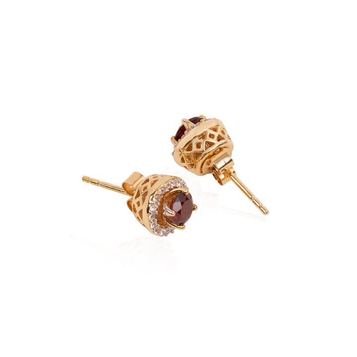 Garnet Glow Stud