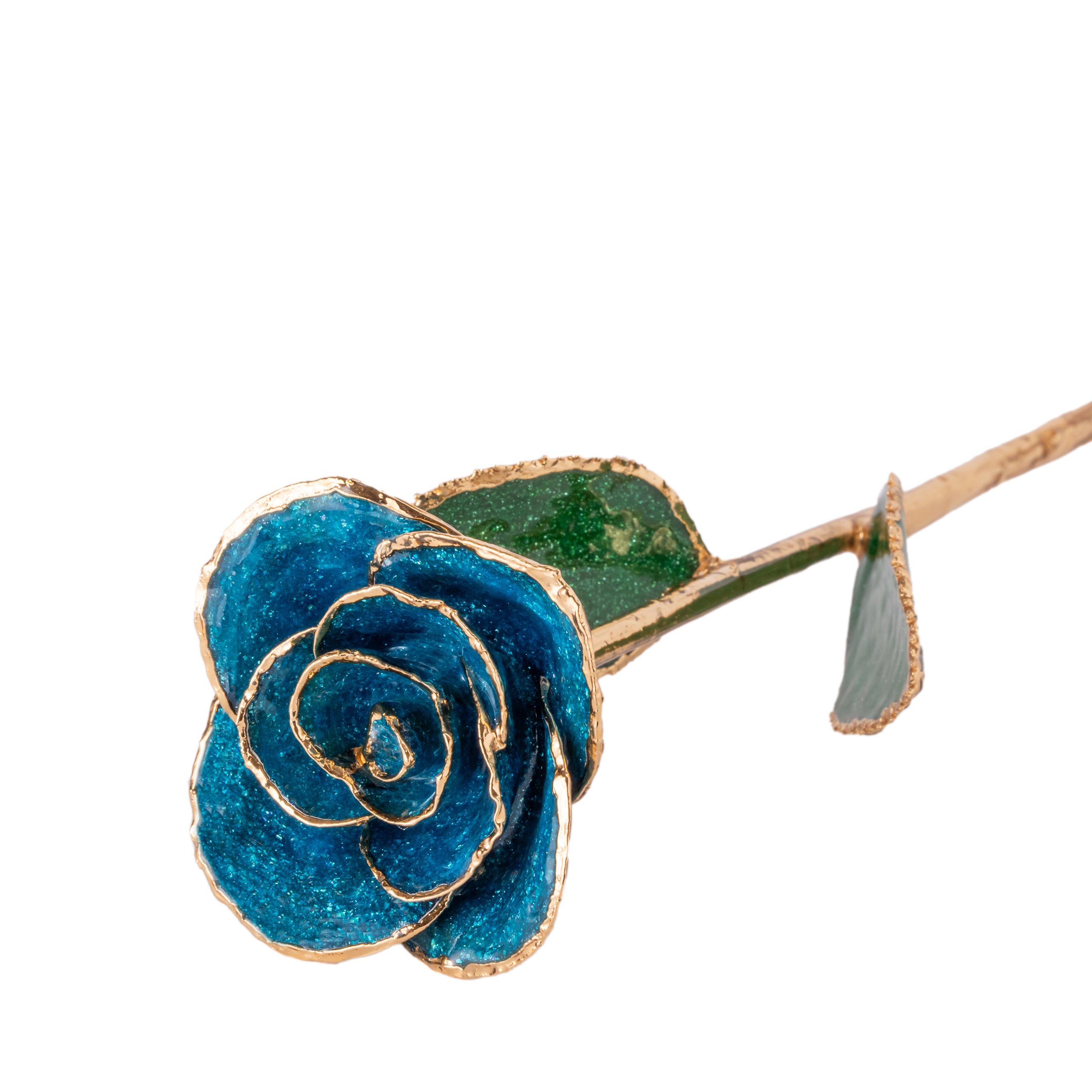Elegant 24k Celestial Blue Gold dipped Rose
