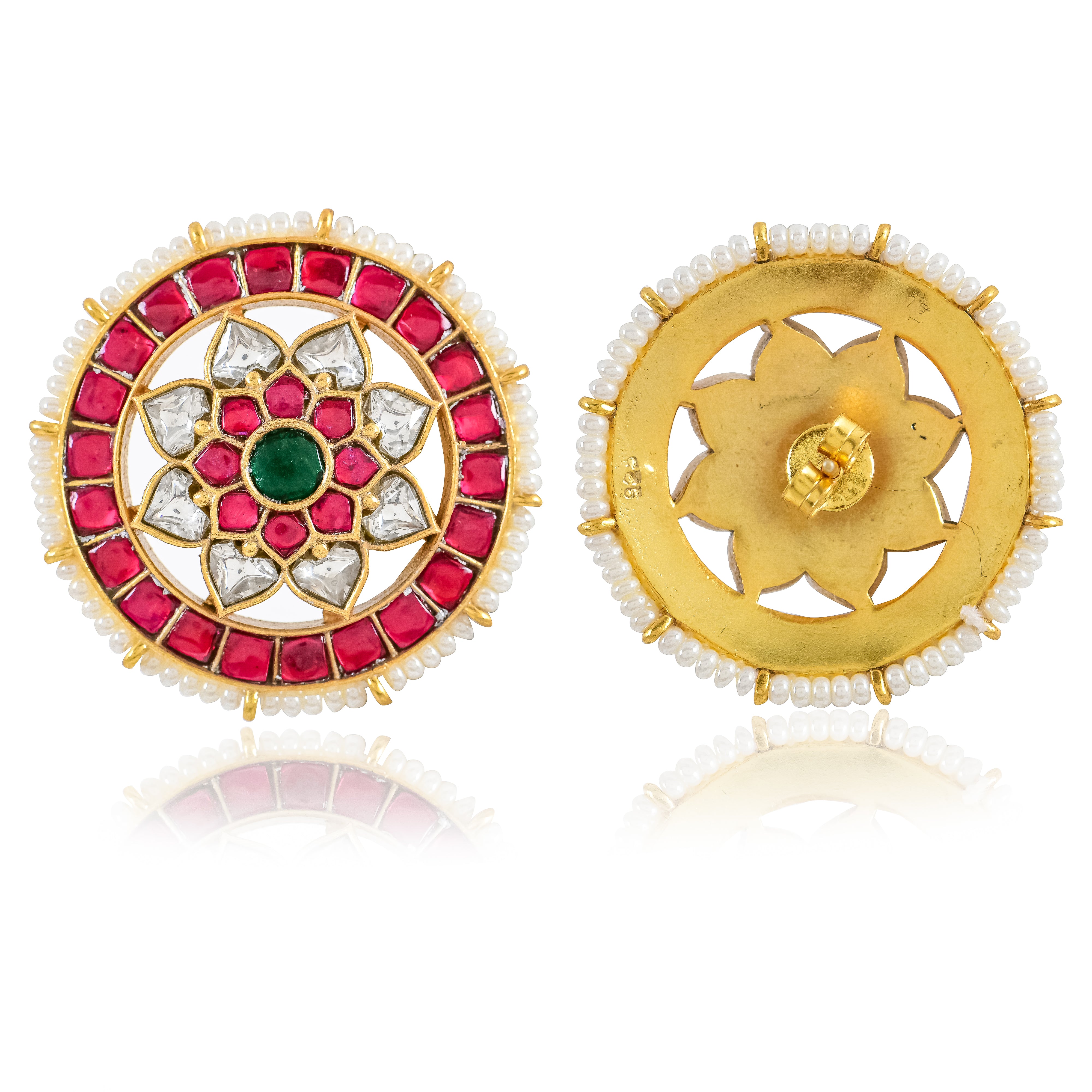 Classic Round Kundan Earrings