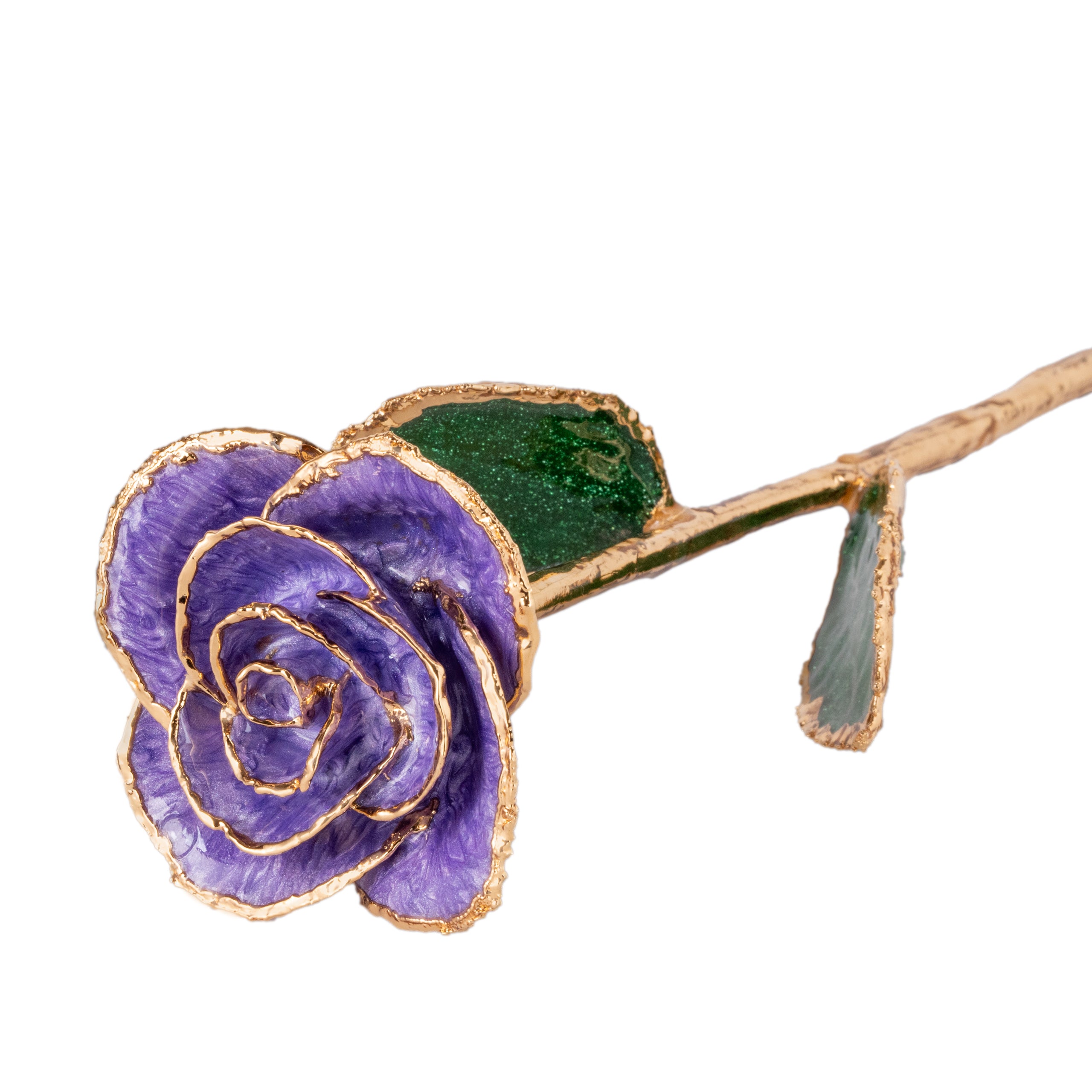 Elegant 24k Lilac Purple Gold dipped Rose