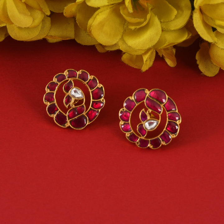 Fusion Petals Kundan Earrings