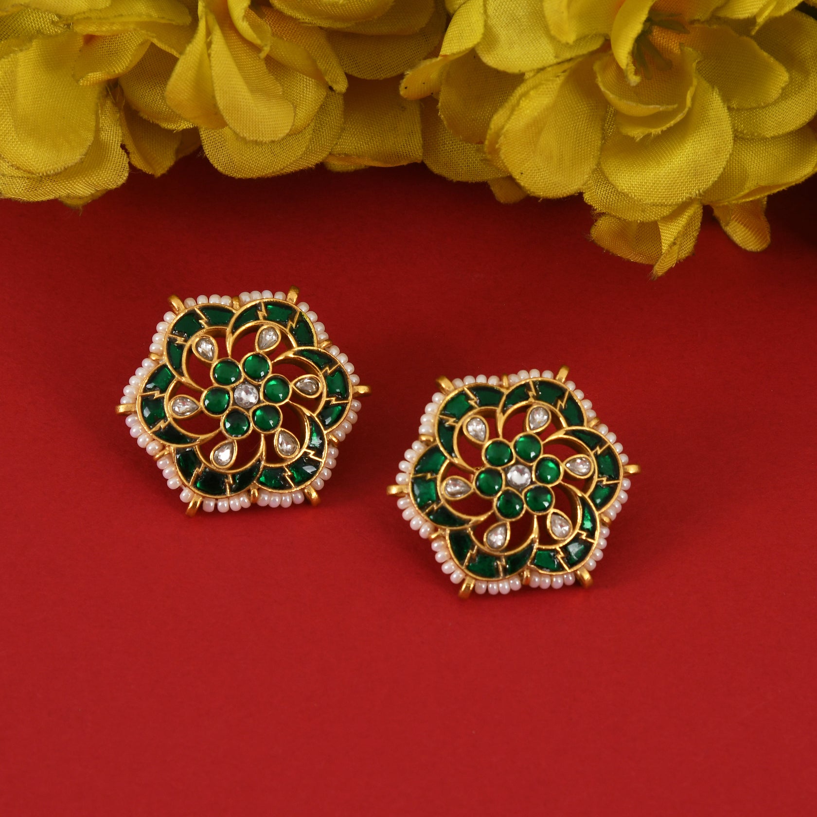 Starry Night Kundan Studs