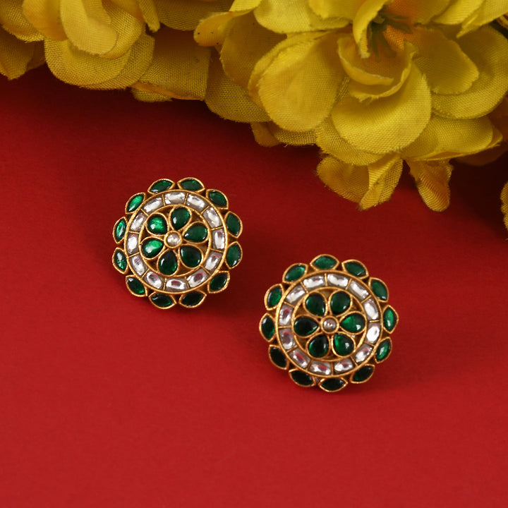 Sunshine Flower Kundan Earrings