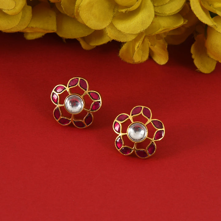 Royal Garden Kundan Studs