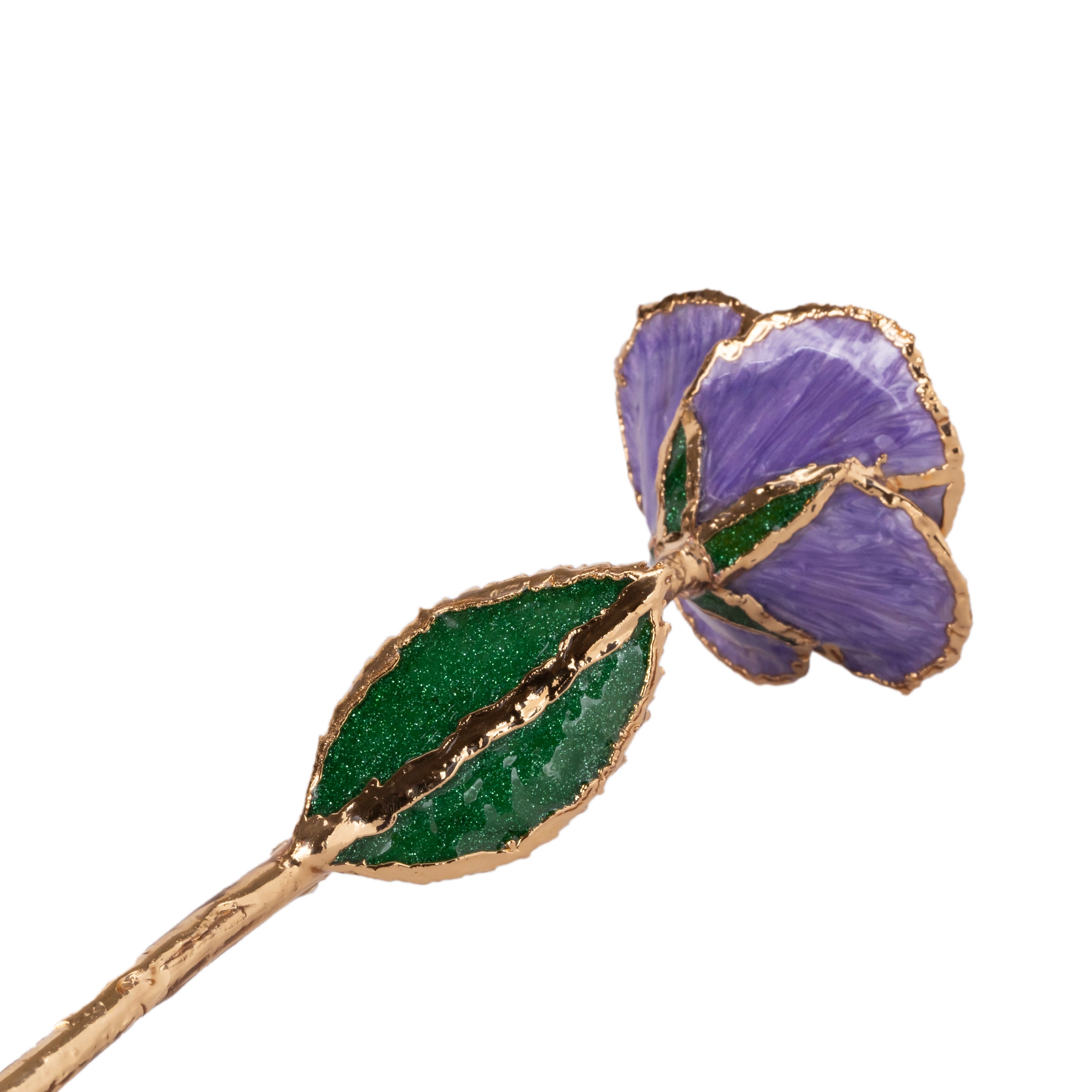 Elegant 24k Lilac Purple Gold dipped Rose