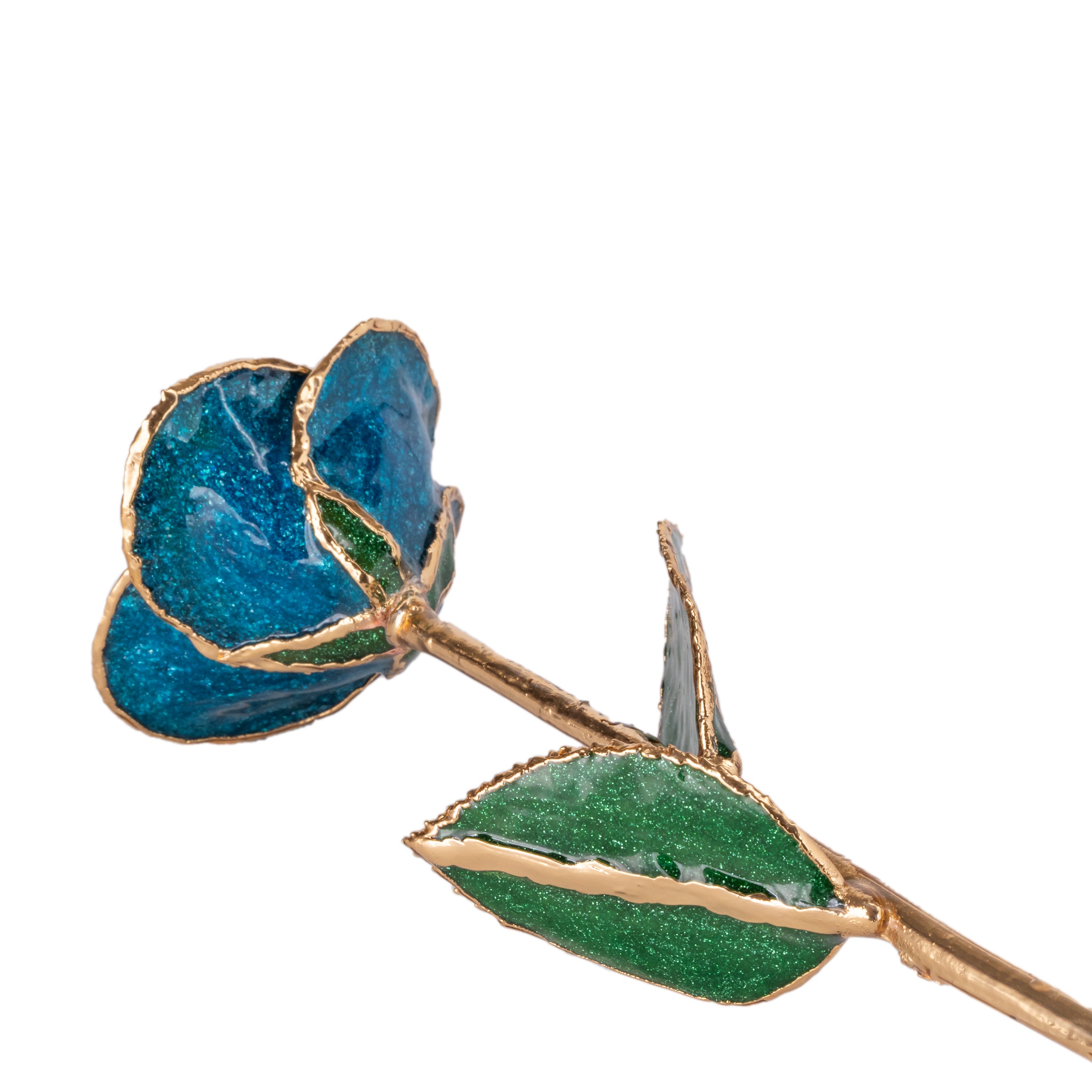 Elegant 24k Celestial Blue Gold dipped Rose