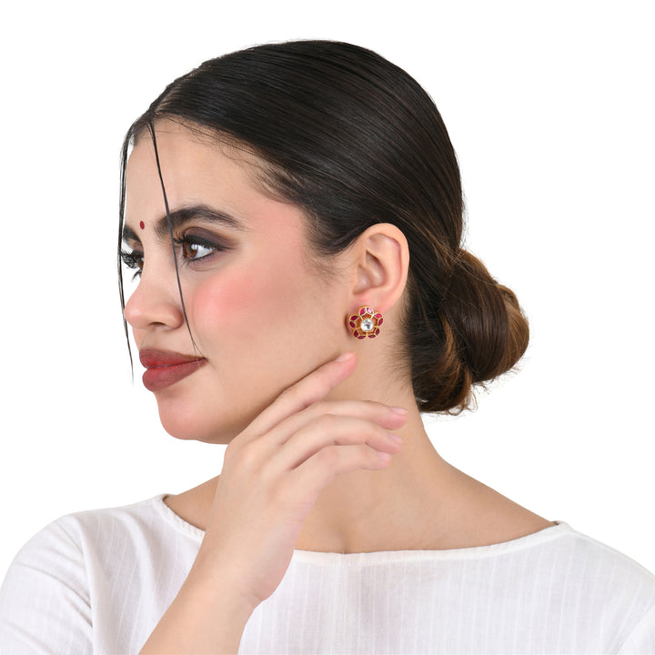 Royal Garden Kundan Studs