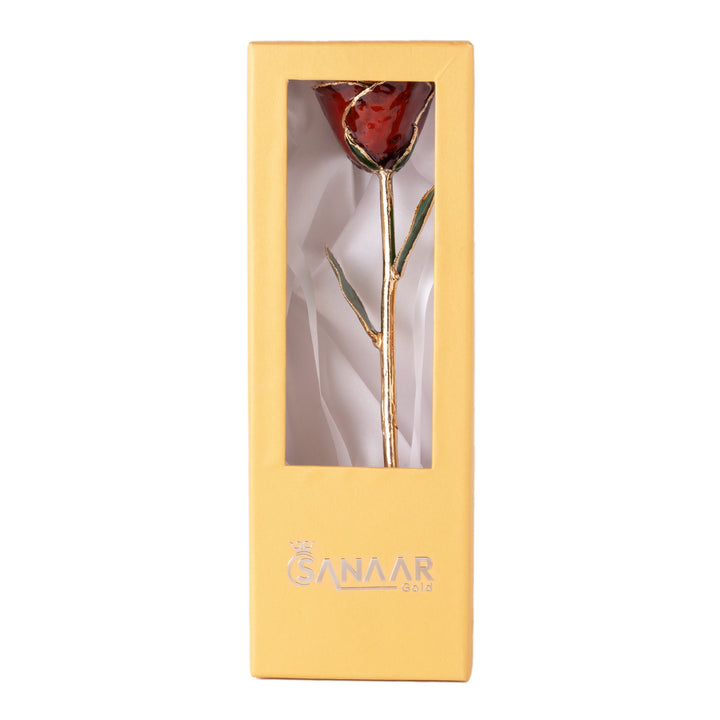 Elegant 24k Mystic Red Gold dipped Rose