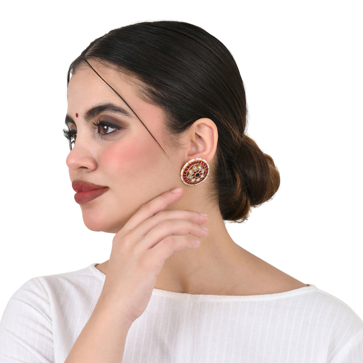 Classic Round Kundan Earrings