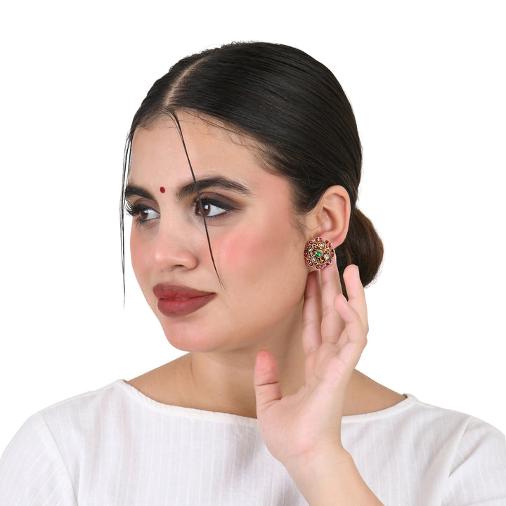 Divine Radiance Kundan Studs