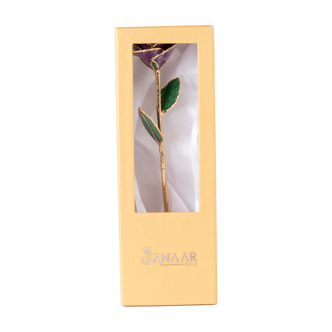 Elegant 24k Velvet Purple Gold dipped Rose