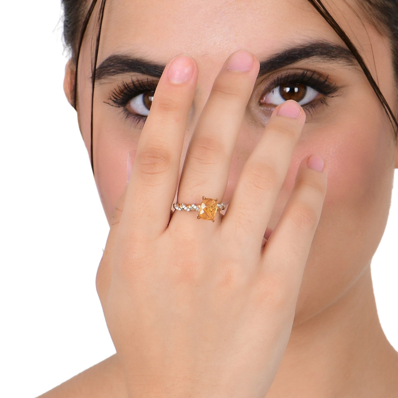 Sunrise Citrine Ring
