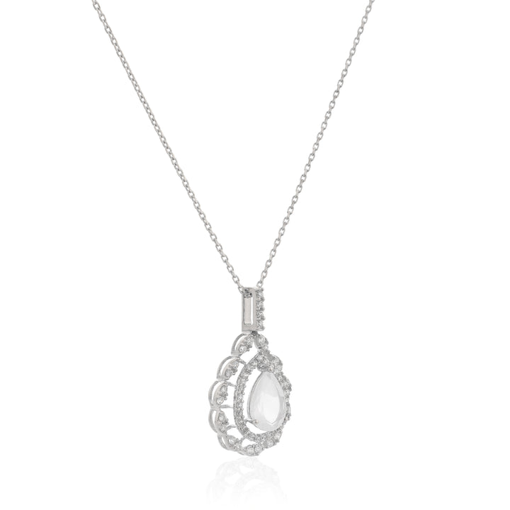 Diamond Drop Pendant Set