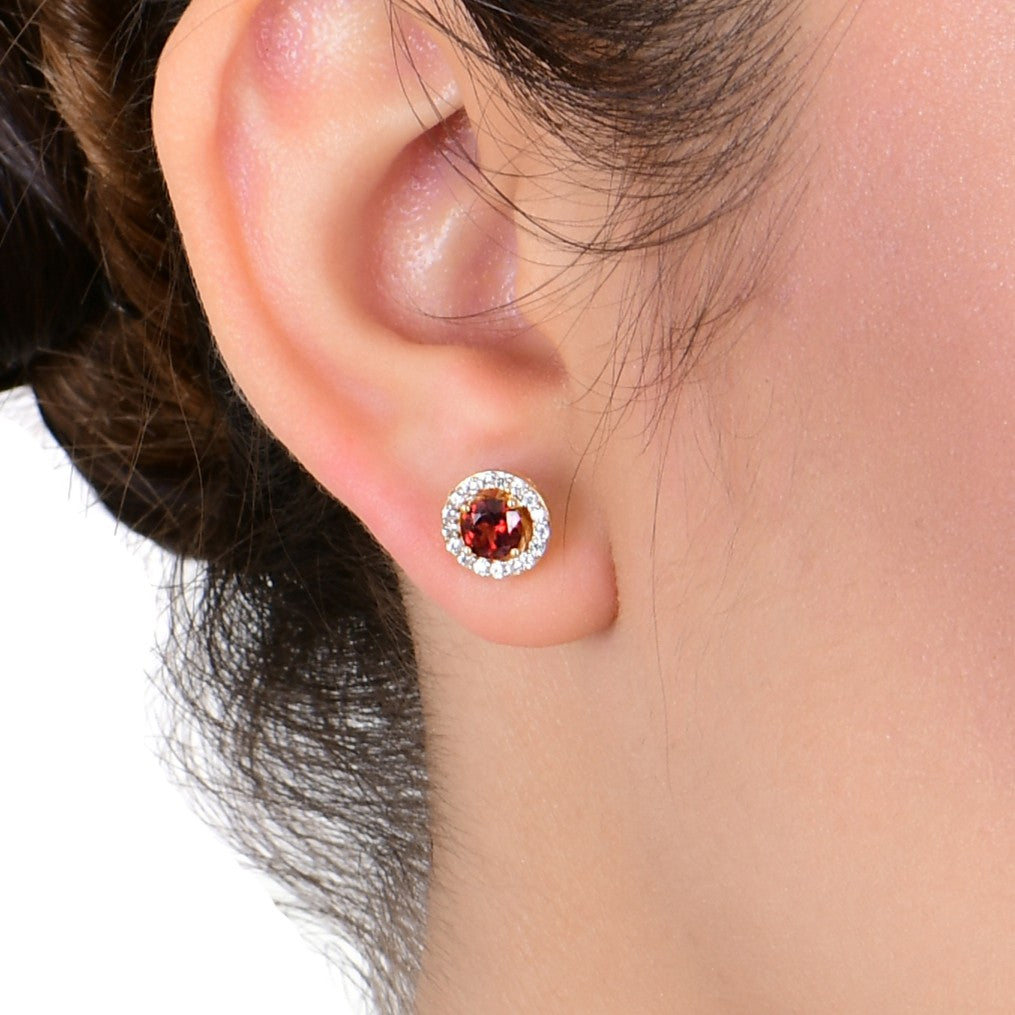 Garnet Glow Stud
