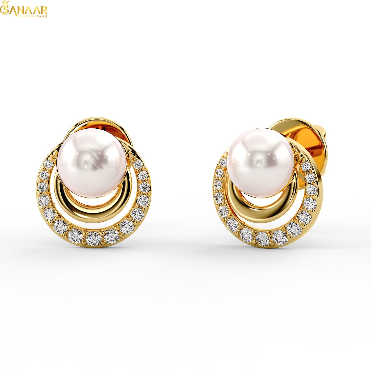 Halo Pearl Motion Earrings