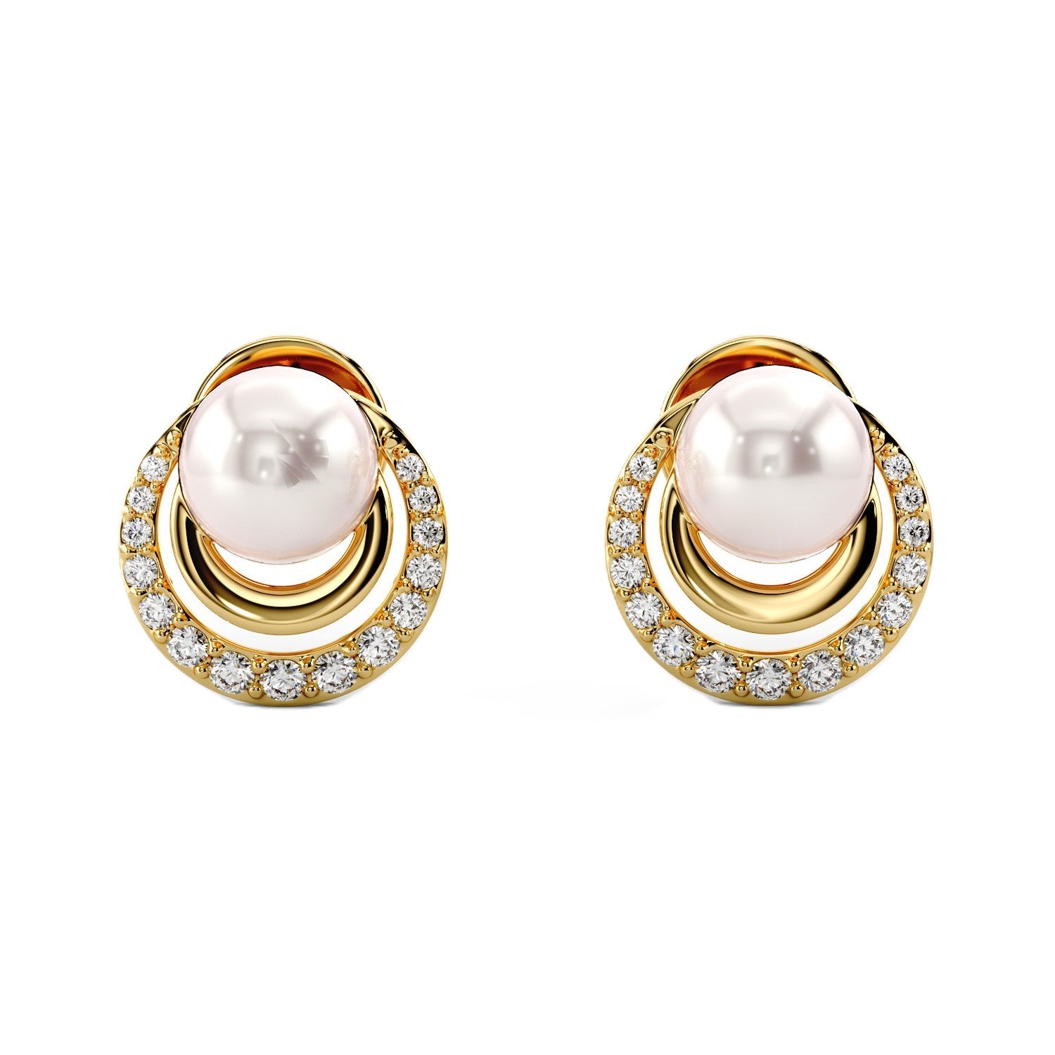 Halo Pearl Motion Earrings