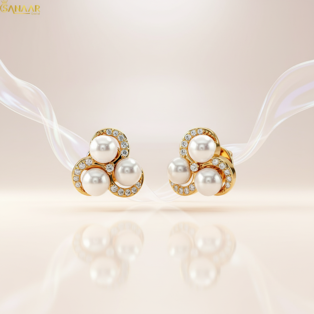 Purity Pearl Loop Earrings