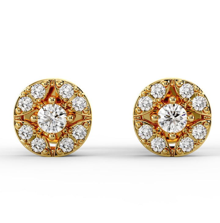 Royal Petal CZ Stud Earrings