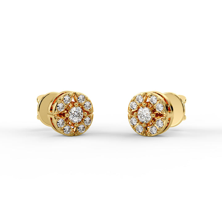 Royal Petal CZ Stud Earrings