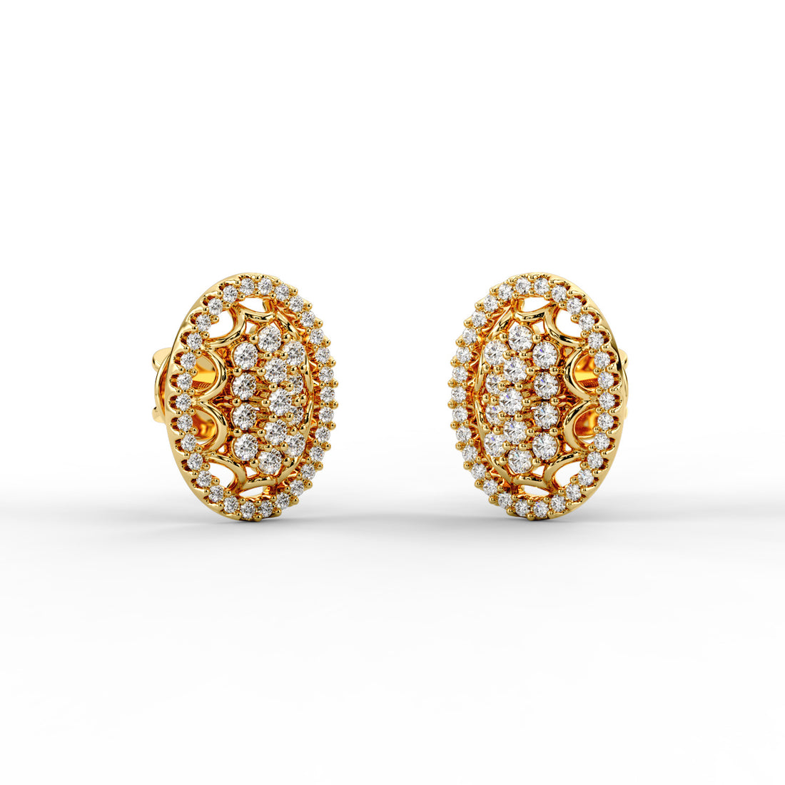 Oval Radiance CZ Stud Earrings