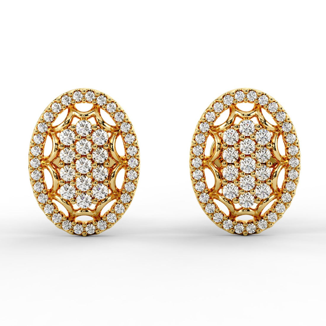 Oval Radiance CZ Stud Earrings