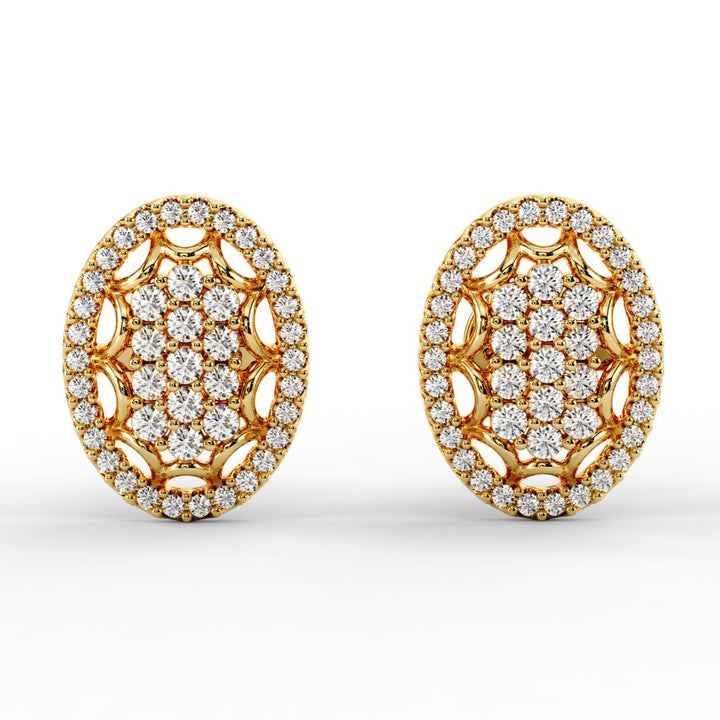 Oval Radiance CZ Stud Earrings