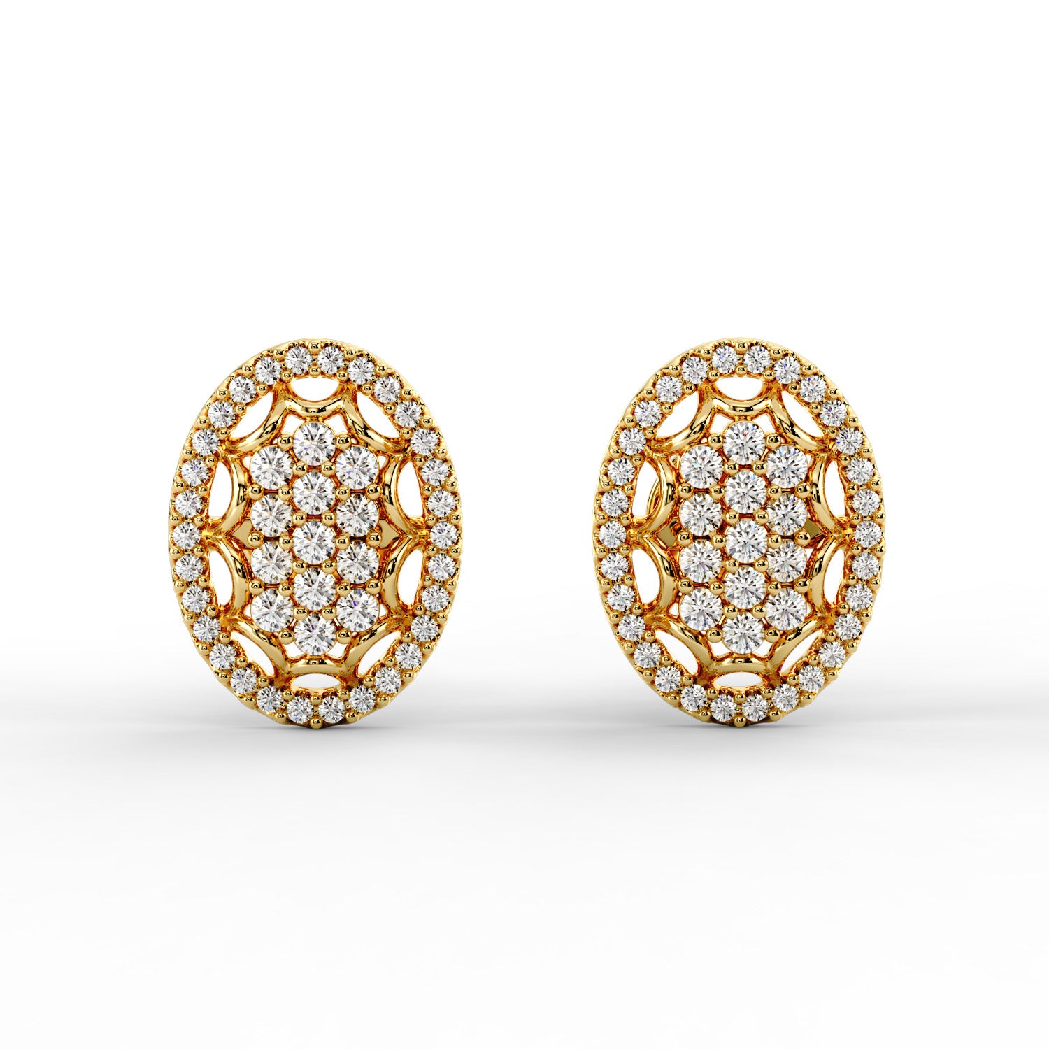 Oval Radiance CZ Stud Earrings