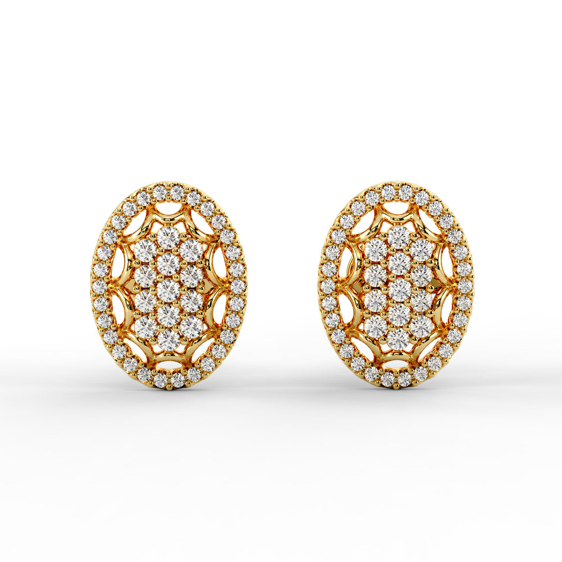 Oval Radiance CZ Stud Earrings