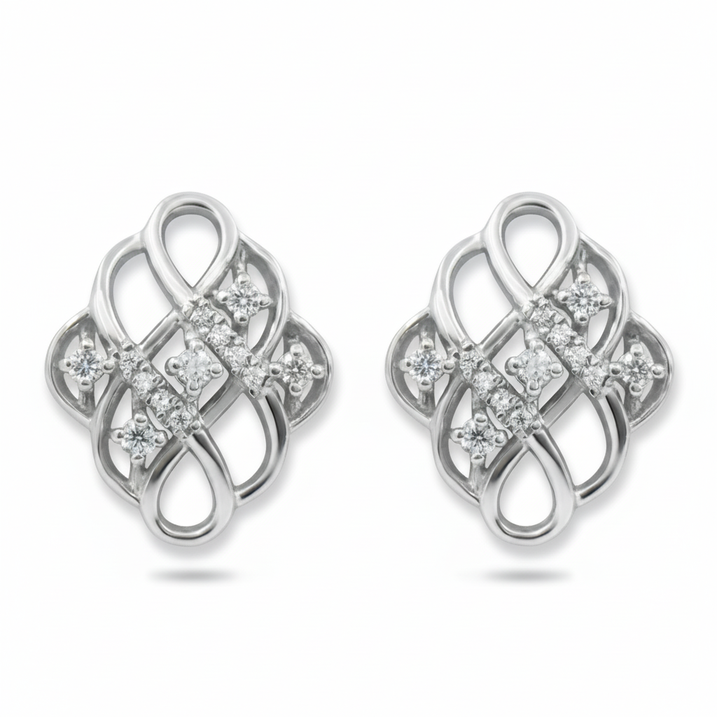 Silver L-Curves Earrings