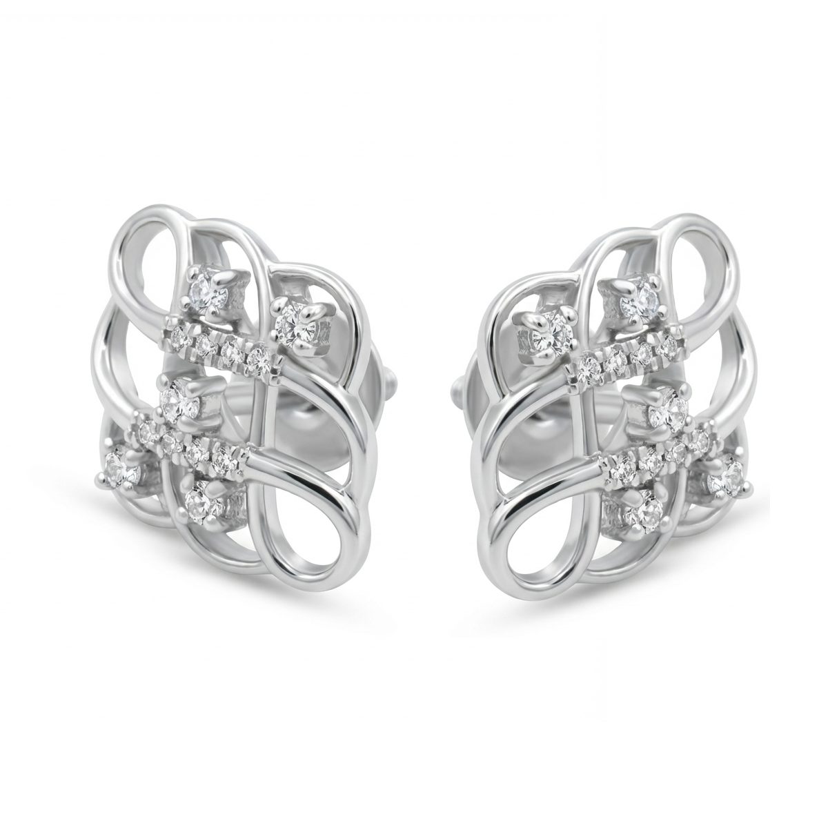 Silver L-Curves Earrings