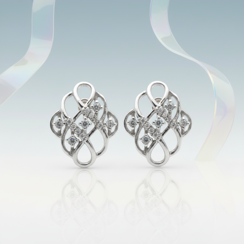 Silver L-Curves Earrings