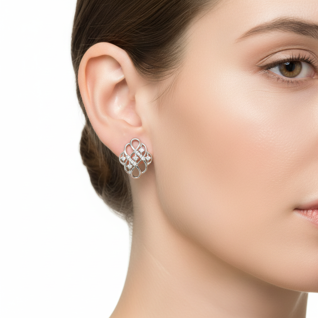 Silver L-Curves Earrings