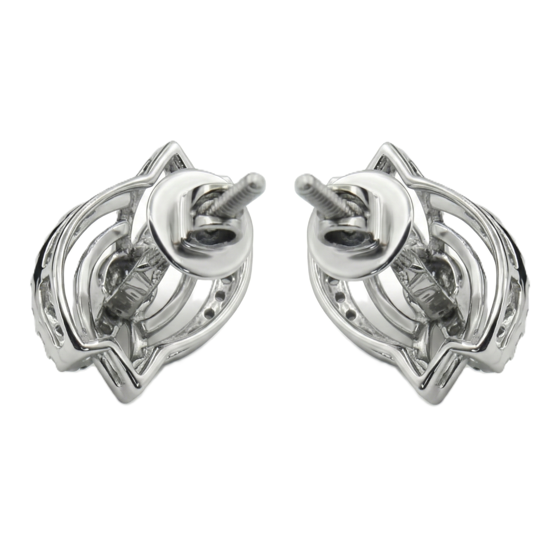 Silver T-Curves Earrings