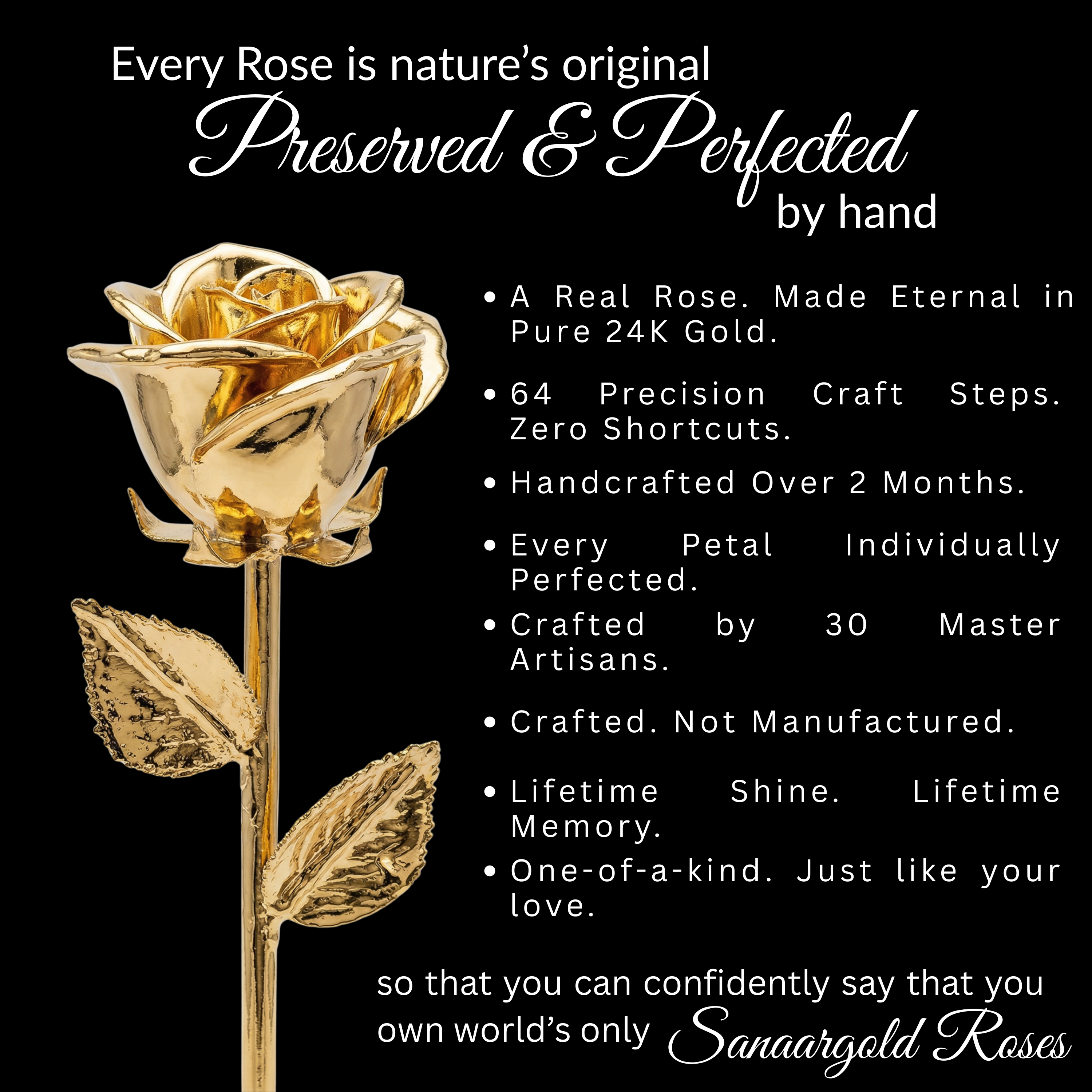 Premium | 24k Gold dipped Rose | Gold Gift Box | 7 inches