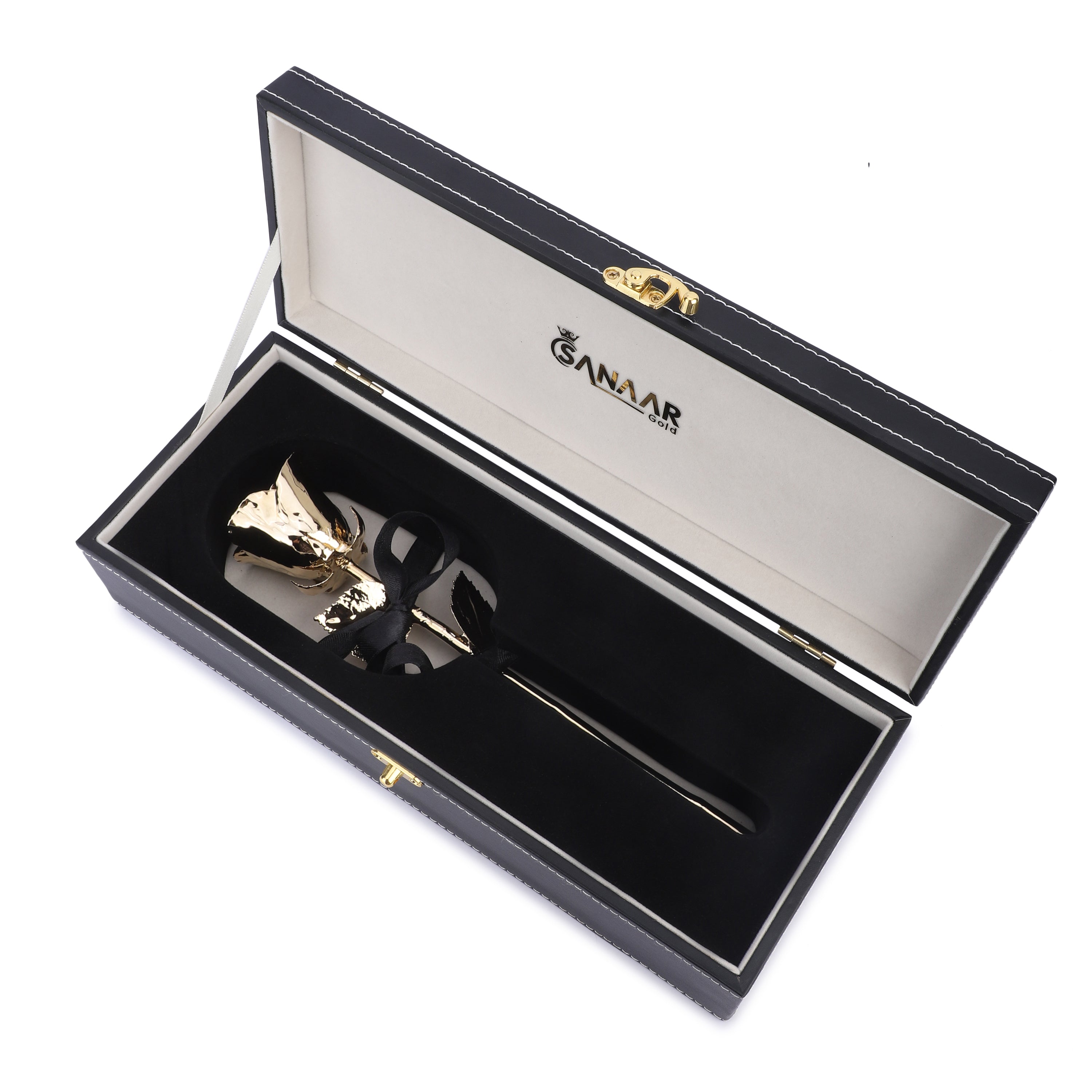Grace 24k gold dipped rose with Leatherite Box