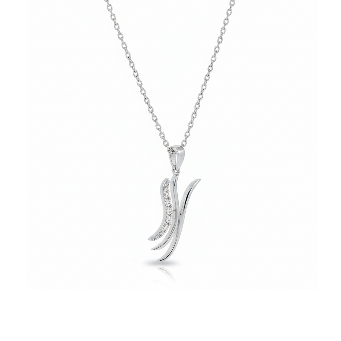 Silver Abstract Design Pendant