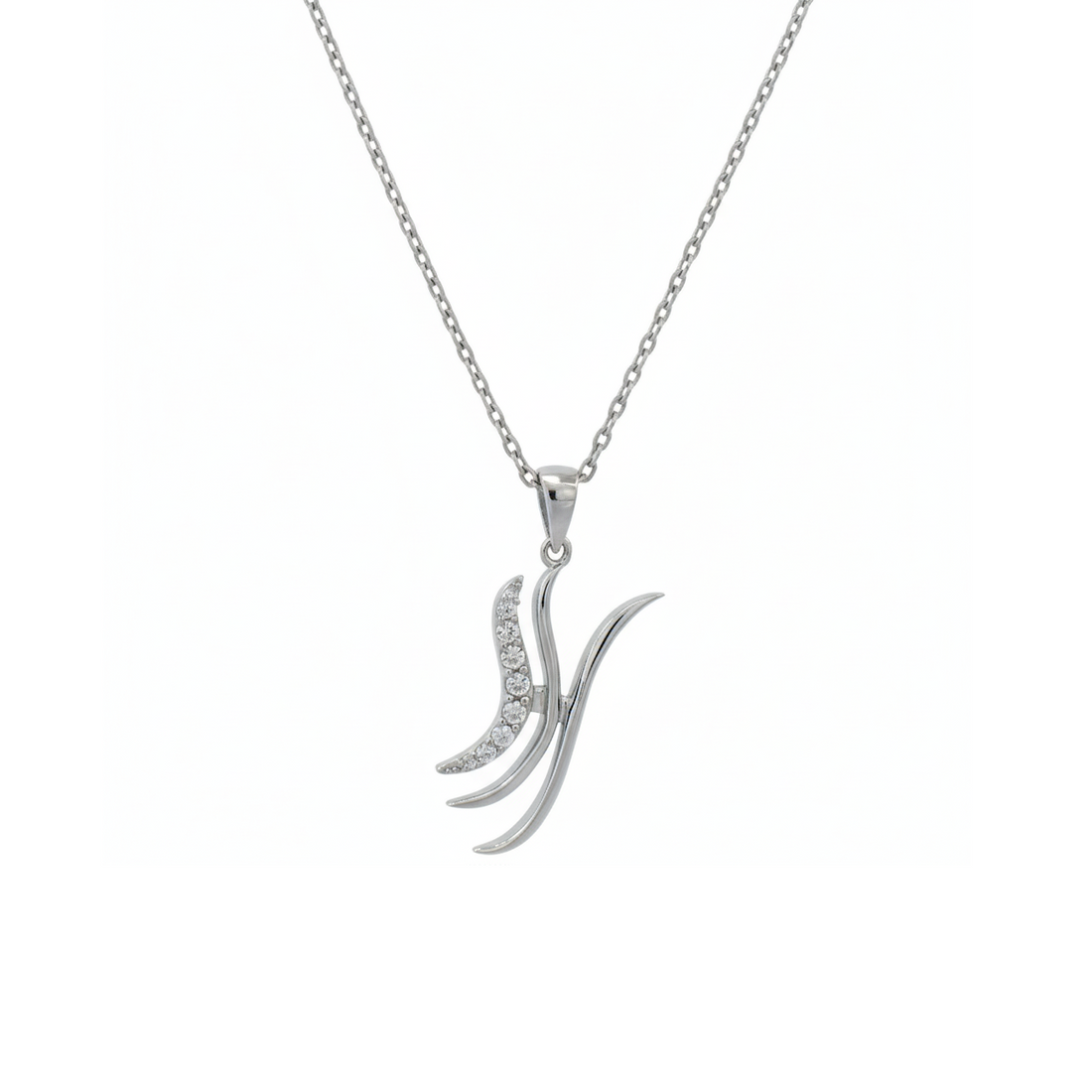 Silver Abstract Design Pendant