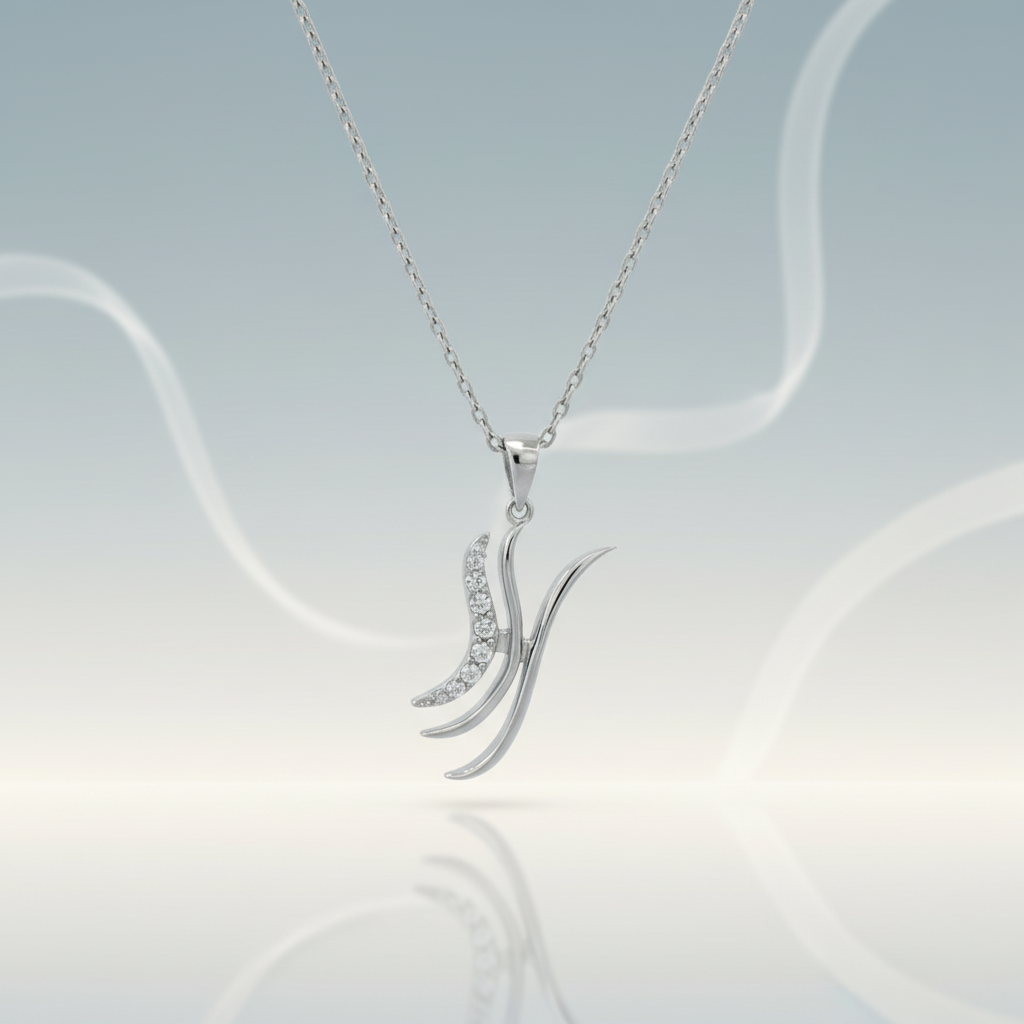 Silver Abstract Design Pendant