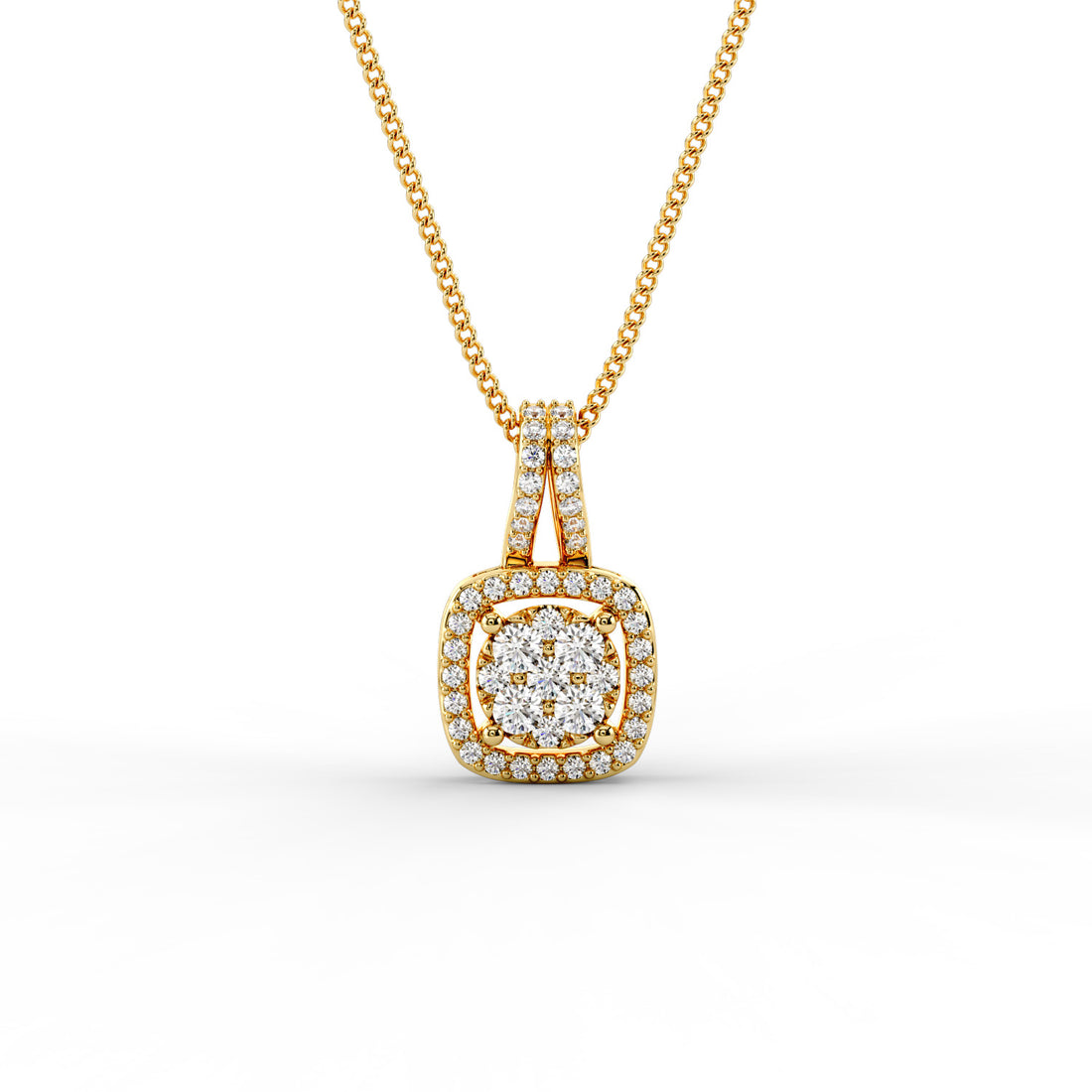 Cushion Bloom CZ Pendant