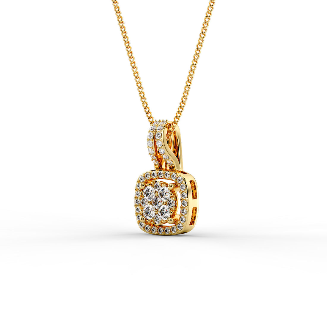 Cushion Bloom CZ Pendant