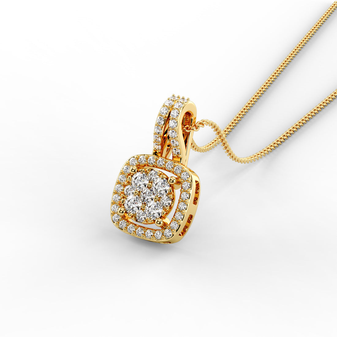 Cushion Bloom CZ Pendant